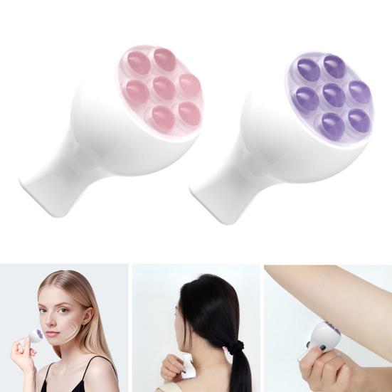 Jade Roller Face Massager Ice Roller Facial Guasha Tool 360 Degree Rotate Handheld Faux Crystal Ball Massager for Lift Firming Neck Skin Tightening