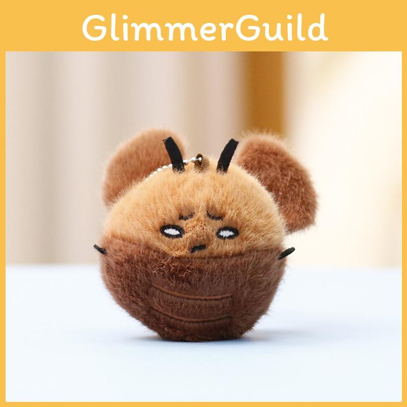 Cockroach Round Eyed Plush Keychain Stuffed Toy Cartoon Bag Gift Decoration