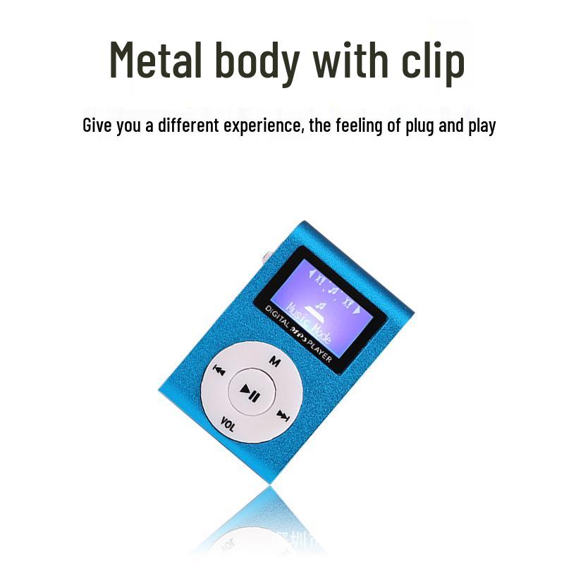 Mini Clip MP3 Music Player with Screen - Student Walkman Gift