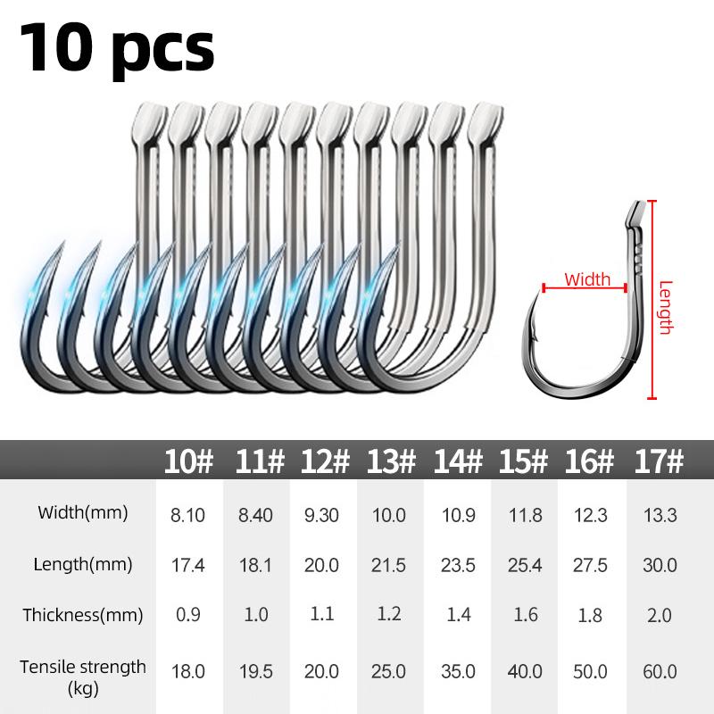 

10 шт. Рыболовные крючки, Большие вещи, Смелые гигантские крючки, Морские рыболовные якоря, Рыболовные крючки, Исеини с бородками