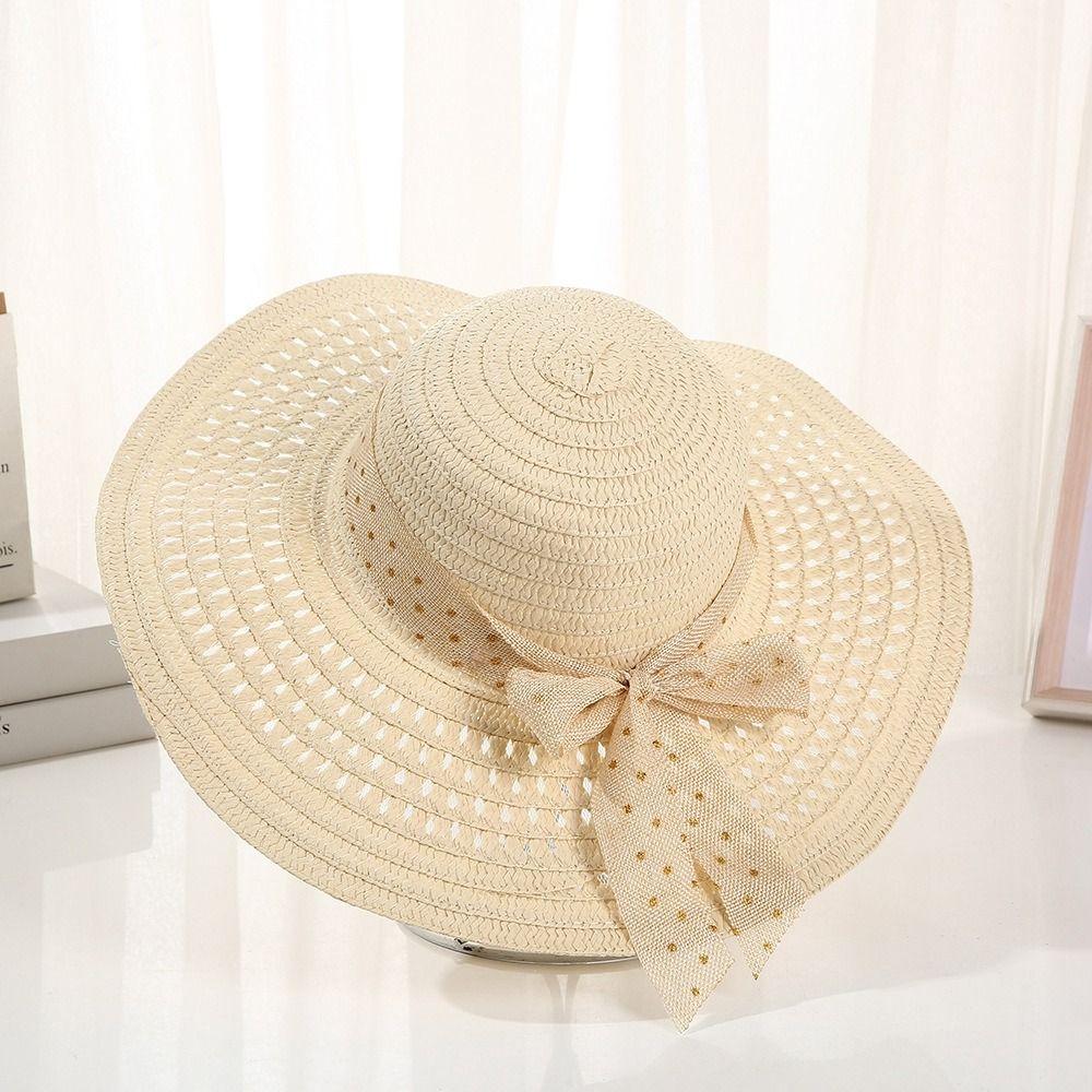 Straw Beach Hat UV Protection Straw Cap Fashion Sun Hat  Summer
