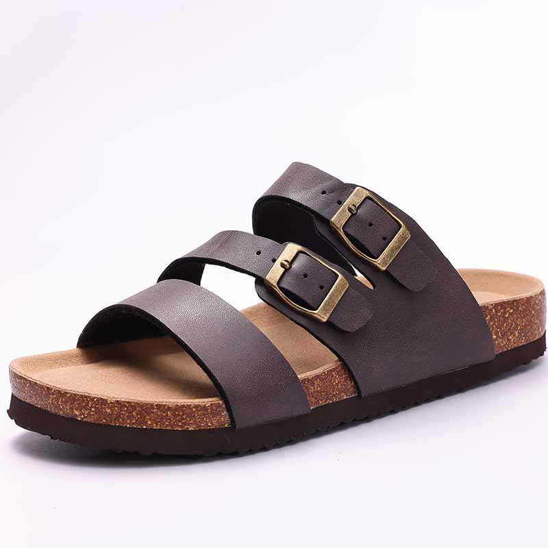 Smile Pop Cork Clogs For Women Fashion Mules Cork Women Slippers Outdoor Non-slip Casuals Women Sandals With Adjustable Buckles