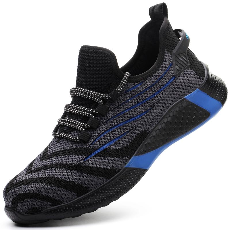 

Защитные кроссовки Рабочие ботинки Дышащая строительная рабочая обувь для женщин и мужчин Защитная обувь со стальным носком Противоударные защитные ботинки 40