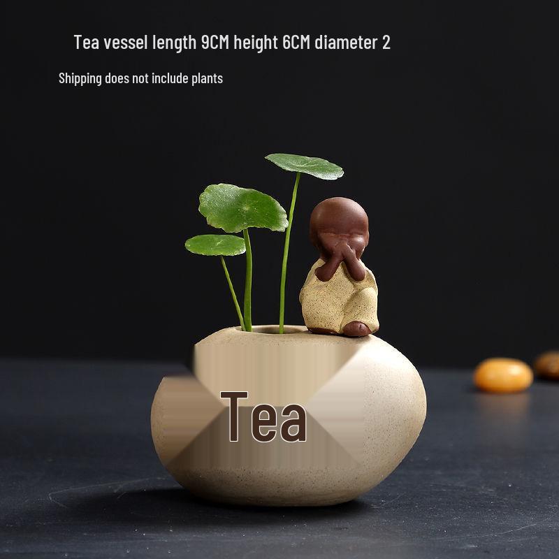 Mały ceramiczny wazon zen do hydroponiki i kompozycji ze świeżych kwiatów