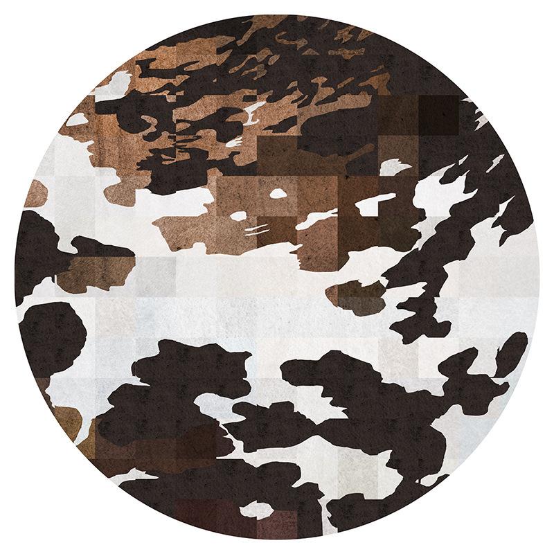 

Круглый ковер для гостиной, ковер для украшения комнаты, бытовой износостойкий и грязеотталкивающий коврик 60 * 60cm