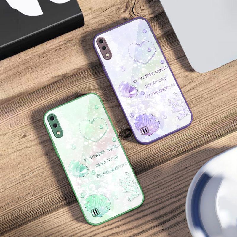 Schöne lila Hülle für Samsung M02 12 Note 8 9 10 20 A 01 A02 A03 Core 04 05 06 10 12 13 14 15 A16 Glas Ultra Handyhülle