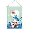 Japanese Theme Hanging Flags for Sushi Shop or Home Decors Wealth Lucky Cats Pattern Restaurant Wine House Banenrs