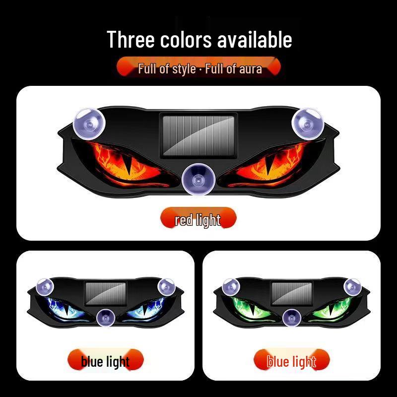 Smart Solar Car Atmosphere Light: Devil's Eye, No Wiring, Multi-Mode Decorative & Safety Light