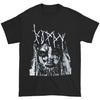 T-shirt da uomo Poppy Faded Face Close Up Media Nera
