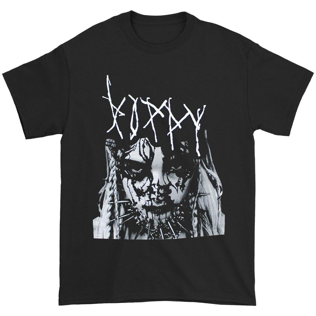 T-shirt da uomo Poppy Faded Face Close Up Taglia XL Nera