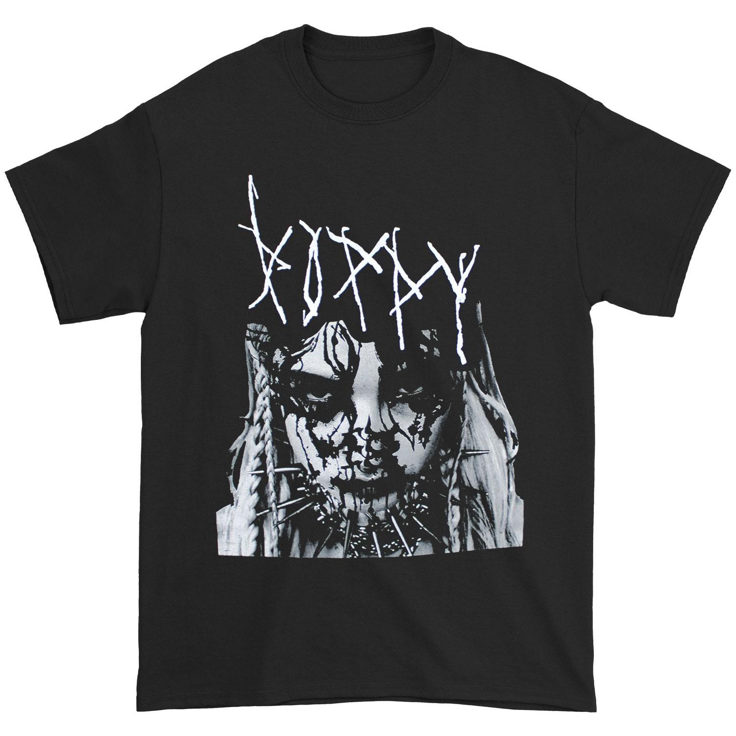 Men s Poppy Faded Face Close Up T-shirt Medium Black XL