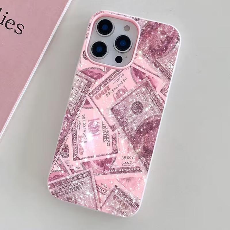Pink Banknote Pattern Phone Case For iPhone 17 Pro Max XS XR X 11 13 12 14 15 16 7 8 Plus 16e 17 Air X XR XS Max Jelly Cover