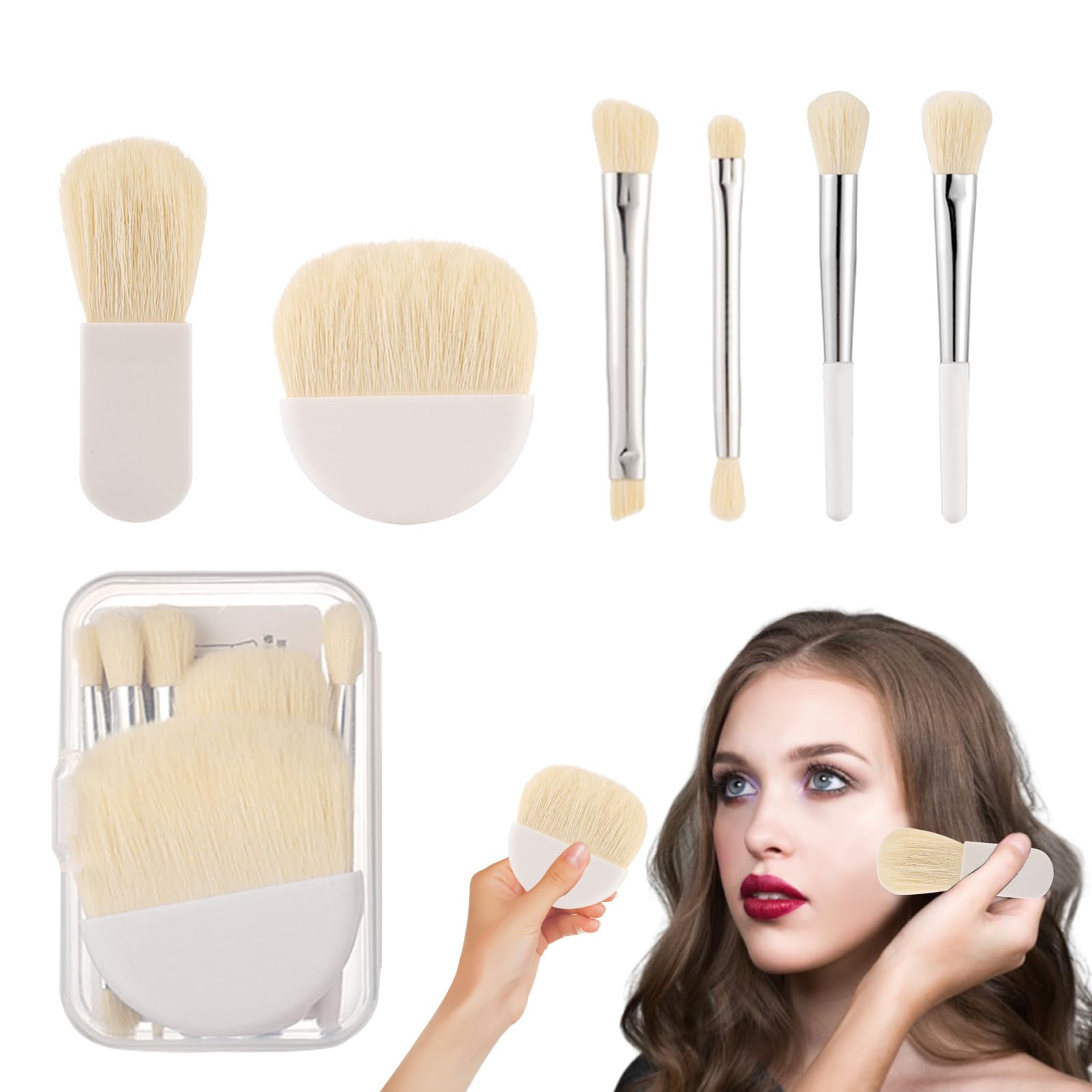 

Набор кистей для макияжа Doyime, кисти для макияжа, кисти для макияжа, высококачественное волокно, плотное, включает в себя хранение, ежедневный бизнес, подходит для чувствительной кожи [набор 6]