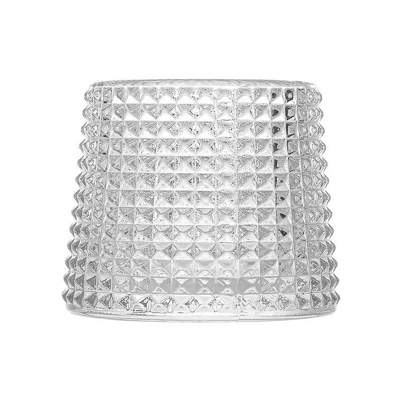 European Style Thickened Transparent Glass Candle Holder Ornament