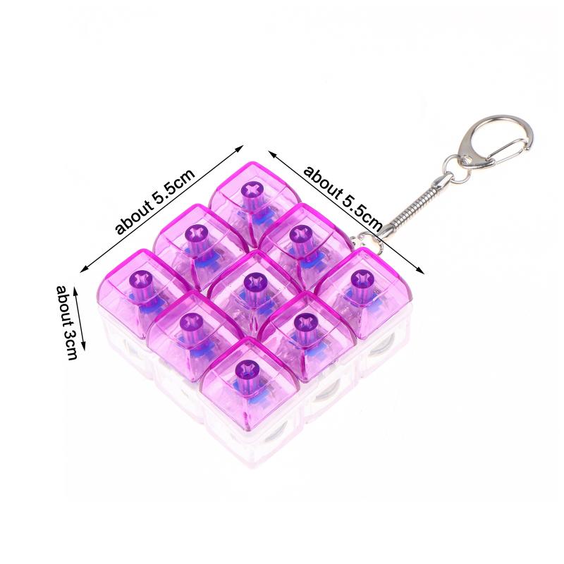 Fully Transparent Cap Silent Axis Decompression Button Decompression Tester Keyboard Silent Keychain