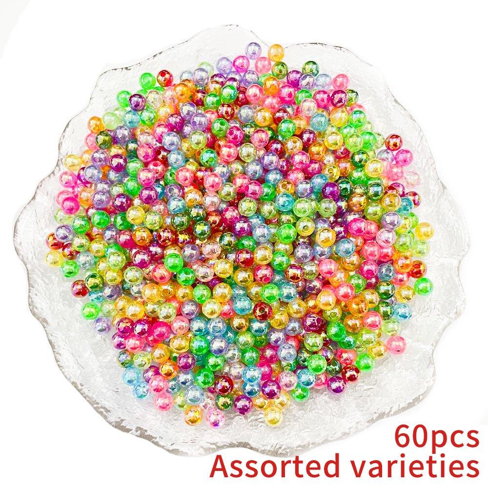 

60/120 шт. 8 мм пузырчатые бусины смешанного цвета акриловый браслет круглые бусины цветные хрустальные украшения серьги ожерелье DIY изготовление ювелирных изделий 60pcs