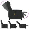 Vidaxl Foldable Massage Armchair, Black, Fabric Upholstered