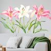 Fresh Lily Flower Wall Sticker Self Adhesive for Home Decor Bedroom Living Room Entrance