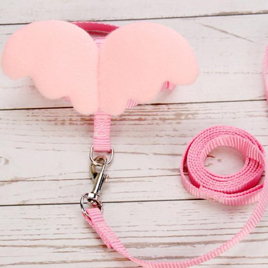 Wing Design Duck Harness Flexible Buckle Solid Color Long Rope Duck Harness for Animal