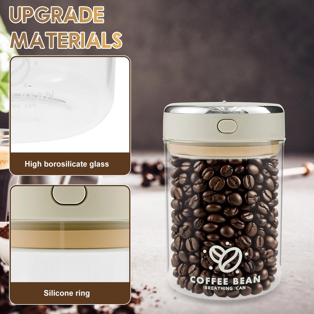 Sealed Jar Coffee Bean Storage Bottle Spice Canister Kitchen Food Grain Tea Glass Jar Fresh Storage Jar Home Kitchen Accessories