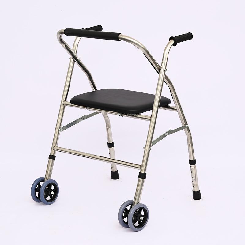 Foldable Outdoor Mobility Walker for Elderly Rehabilitation One Size чёрный