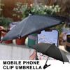 Portable Phone Holder Umbrella, Waterproof UV Protection Mini Parasol with Phone Stand, Anti Glare Sun Shade for Outdoor Travel