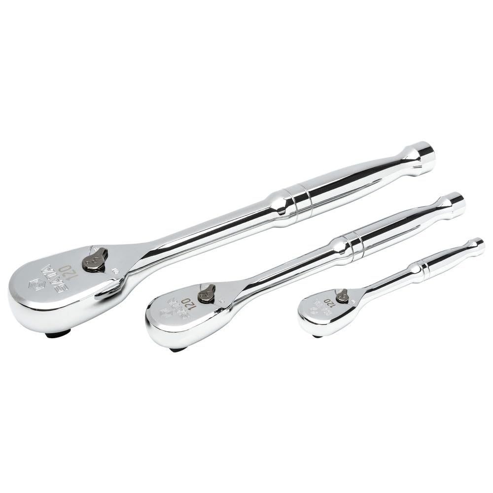 SATA Ratchet Handle ST13975 3-Piece Set, 120XP, 12.7mm Drive, 9.5mm Drive, 6.35mm Drive,