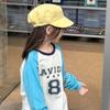 Korean Style Solid Color Round Neck Long Sleeve T Shirt For Toddler Boys Girls