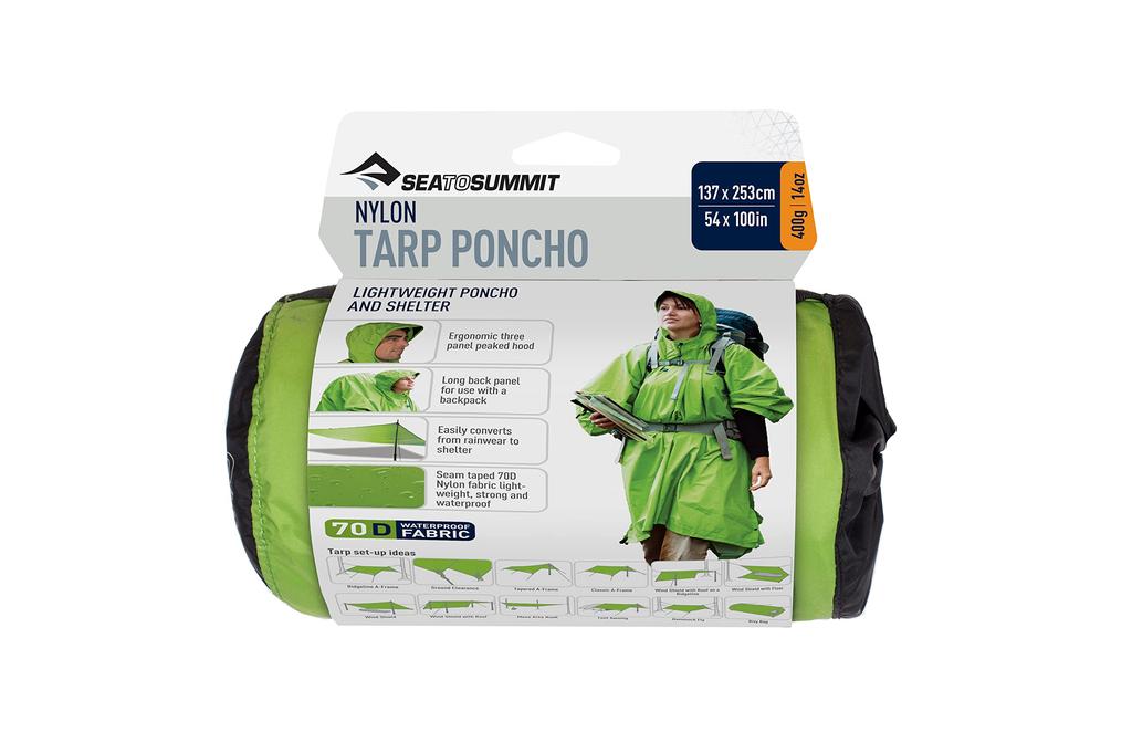 SEA TO SUMMIT Nylon Tarp Green Poncho,