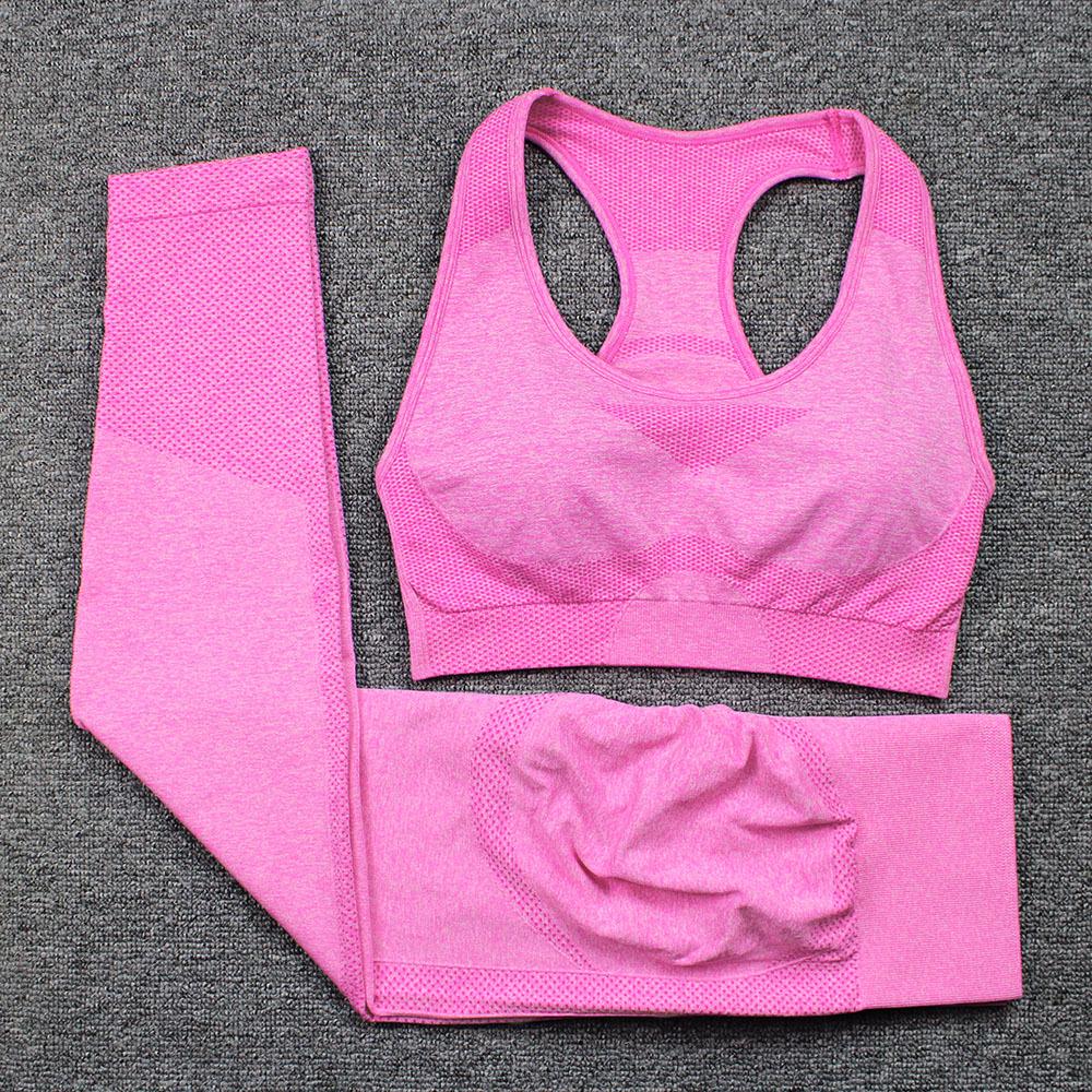 European & American Women's Butt-Lifting Seamless High-Waisted Yoga Pants & Bra Set