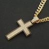Europejski hip-hopowy męski dominujący diamentowy krzyż wisiorek kubański łańcuszek z ogniwem akcesoria naszyjnikowe Fashionmonger spersonalizowana ozdoba hip-hopowa