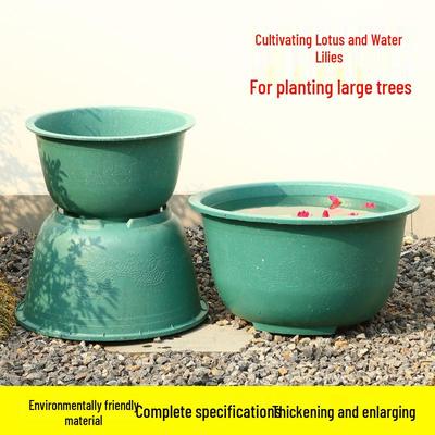 Extra Large Plastic Garden Urn Pot for Water Lilies, Fish, and Plants - Thickened Version