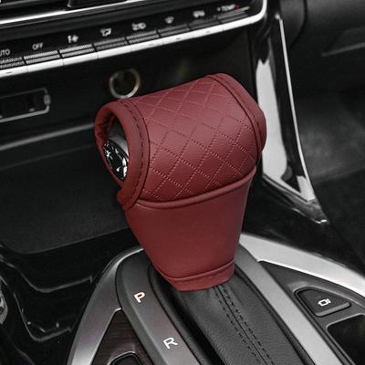 1 Stück PU-Leder Rutschfest Staubdicht Schalthebelknauf Schutzhülle Universell Auto Gangschaltungsabdeckung Schalthebel Innenraum Dekor Zubehör