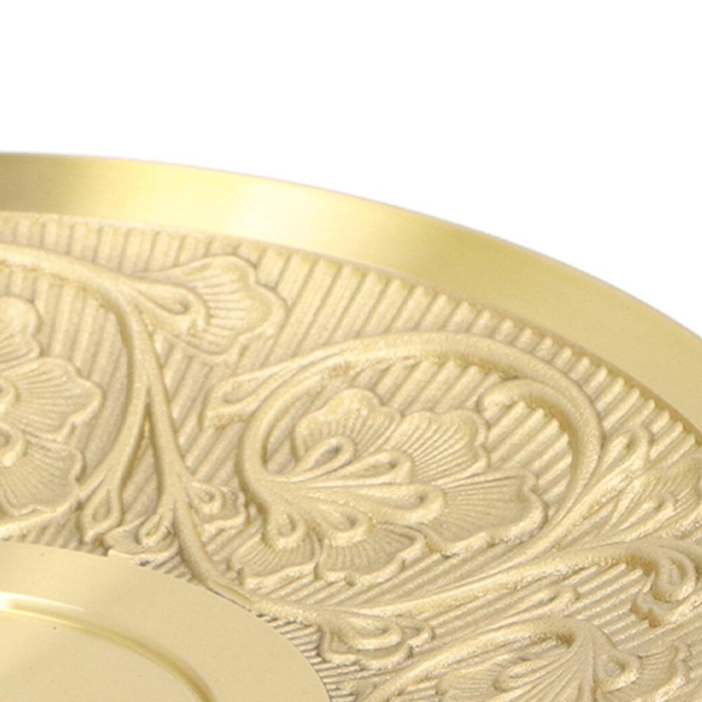 Brass Coffee Cup Saucer Fine Polished Ornamental Plate Saucers Storage Display Tray Home Decor