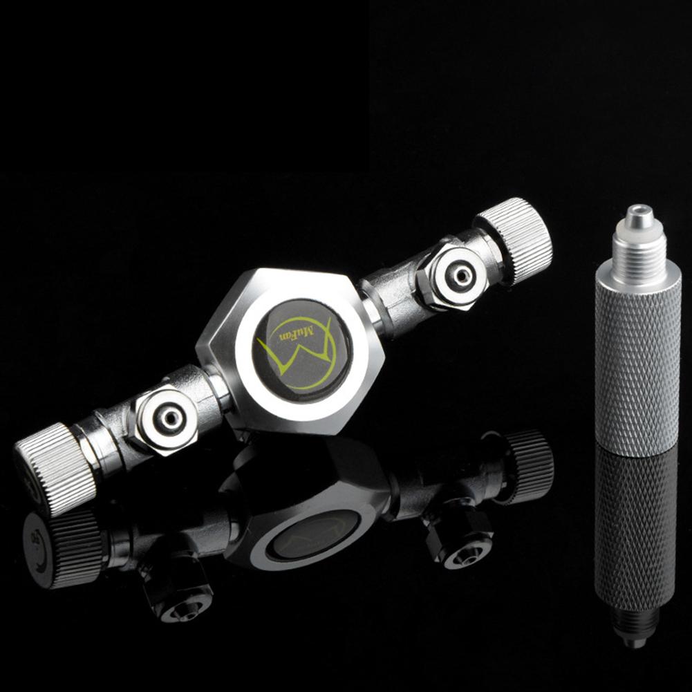Multi Way Co2 Splitter Accurate Adjustable Leakproof Aluminum Alloy Co2 Regulator Fish Tank Accessories 2-way#0