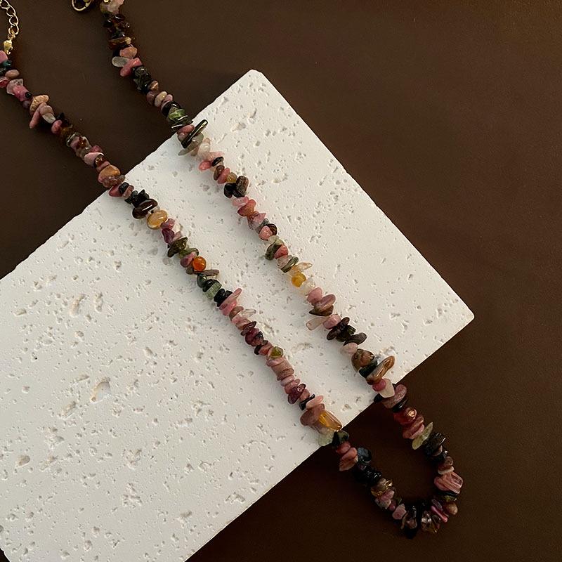 

Ожерелье в стиле Мори, ручной работы, красочное, из натуральных камней