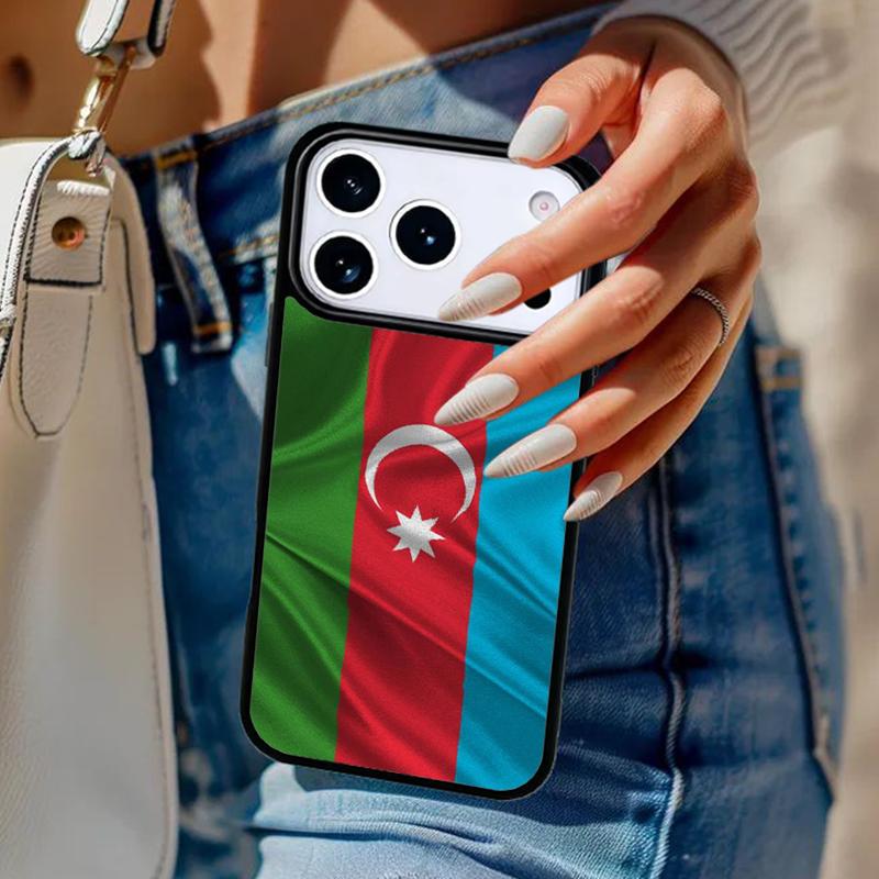 Azerbaijan Flag Soft Phone Case For iPhone 17 Air 14 15 13 12 Max Cover For Apple 14 15 16 16e 11 Pro Max Plus Coque
