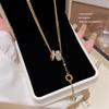 Korean 18K Gold Titanium Steel Women's Clavicle Necklace - Versatile, High-End, Non-Fading Temperament Choker.