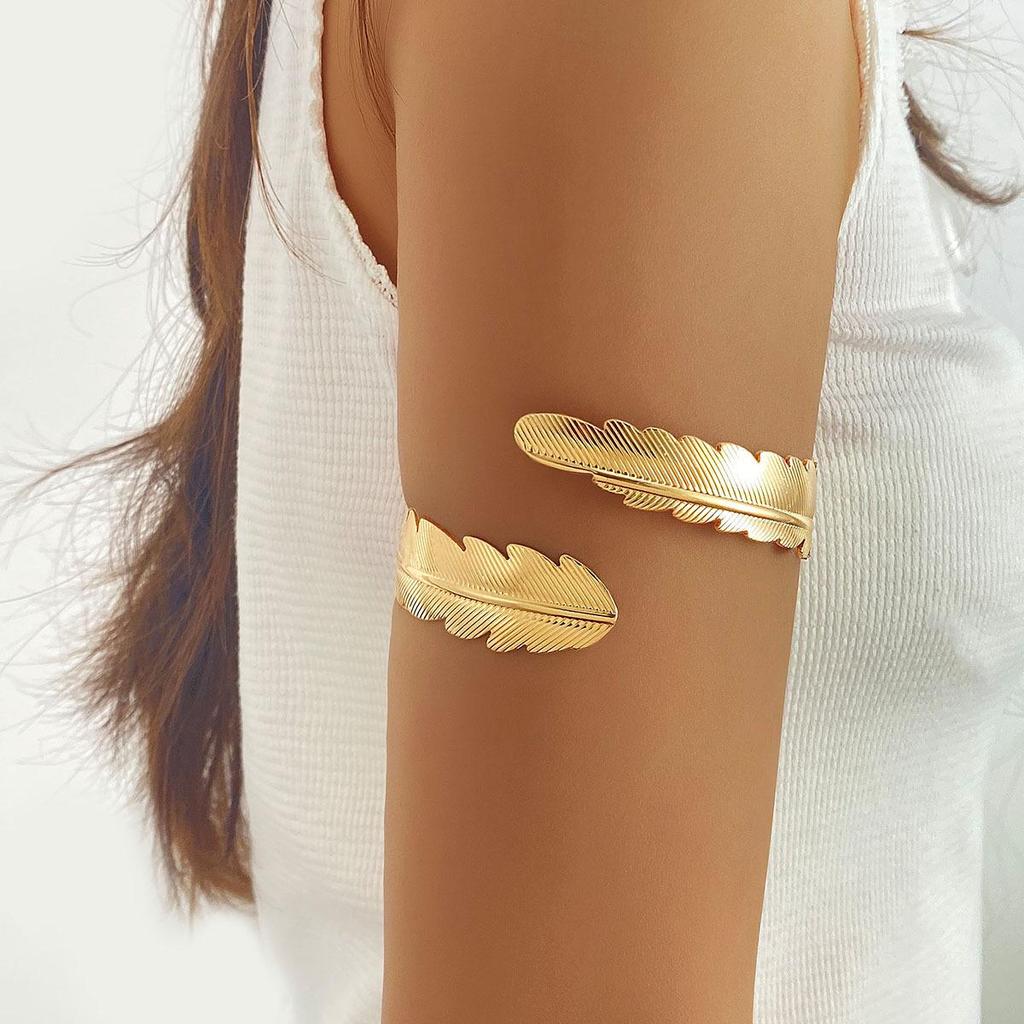 Ethnischer Stil Metall Schlangen-Blumen Armreif Armband Retro Geometrisches Design