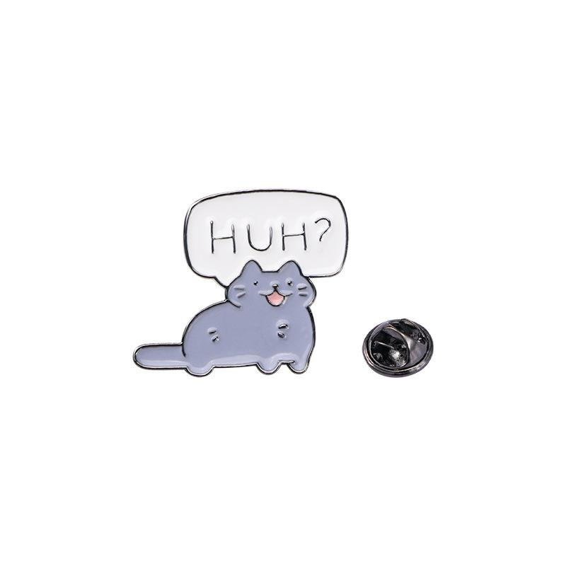 Original cartoon cat brooch cute cute cute schoolbag decoration anti-light needle fixed adjustment clothes accessories