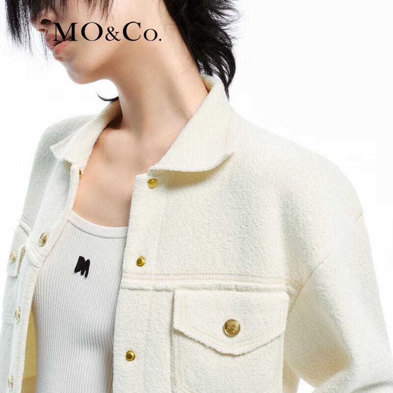 MO&Co. Vintage Gold Buckle Knitted Short Jacket
