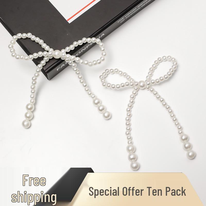 

Heart-Shaped Pearl Bow Cake Toppers for Valentine s, Qixi, and Mother s Day 3 Pearl Bows