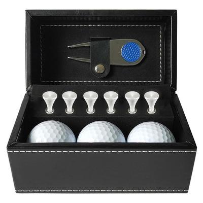 Boîte Cadeau Accessoires de Golf avec Porte-Balles et Tees Clip pour Casquette Kit Cadeau Golfeur