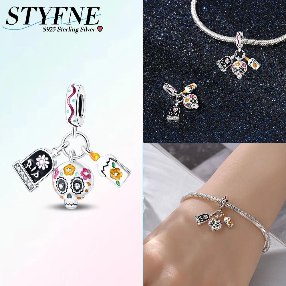 Exquisite Skull Man Castle Blood Night Butterfly Fantasy Pendant Copper Charms Fit Original Bracelet Women Diy Jewelry Gift