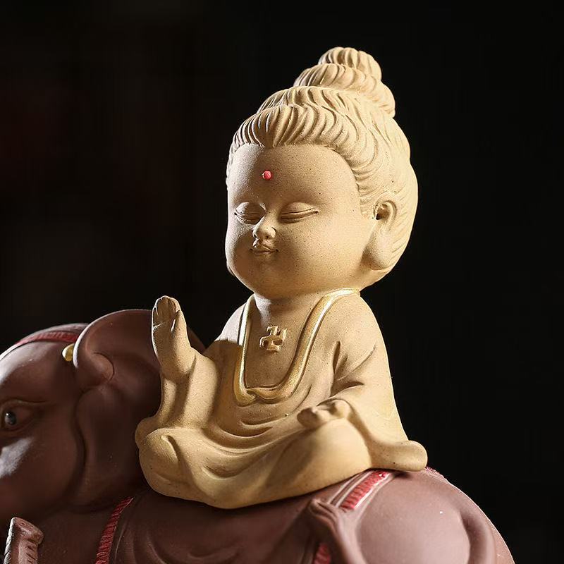 Keramik Buddha Sakyamuni Guanyin Ksitigarbha Statue Handbemalt Keramik Buddha Statue Feng Shui Reichtum & Frieden Heimdekor