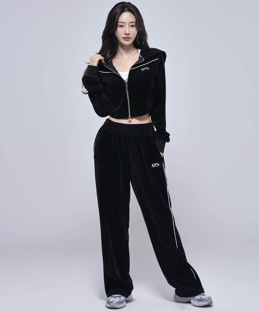 Pijikeolgameoncheu P5055 Women'S Velour Pants [Black]