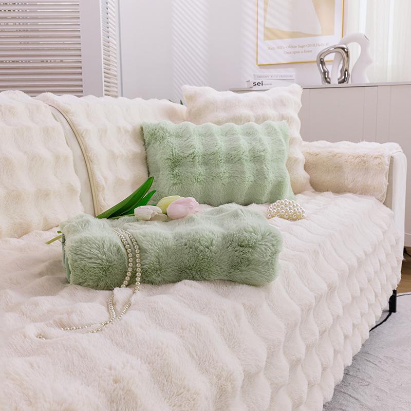 

Tutu Velvet Internet Celebrity Sofa Cushion Winter Thickened Plush Seat Cushion Non-Slip Leather Sofa Cover New Cover Towel 70*70cm