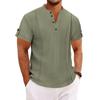 Summer Men Stand Collar Short Sleeve T-shirt Men