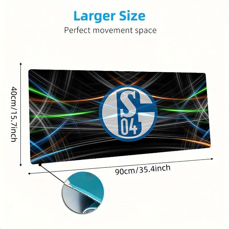 FC Schalke 04 Large Size Mouse Pad Large Gaming Table Cushion Non-slip Laptop Tablet Big Mousepad XXL Mat Mini PC Playmat With Lock edge