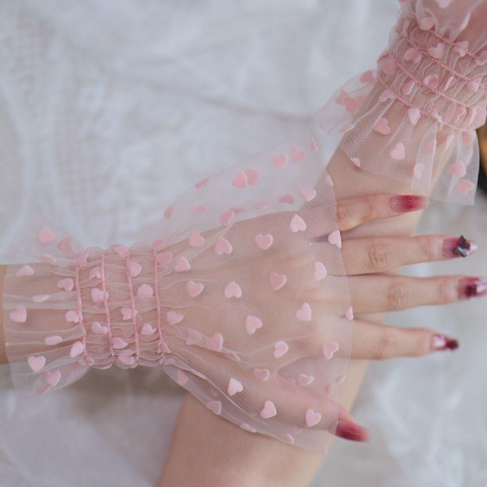 Breathable Cuffs Sleeves Pleated False Sleeve Cuffs Arm Wear  Nails Photography Studio